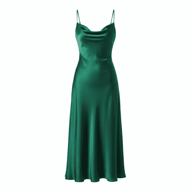 Robe midi en soie